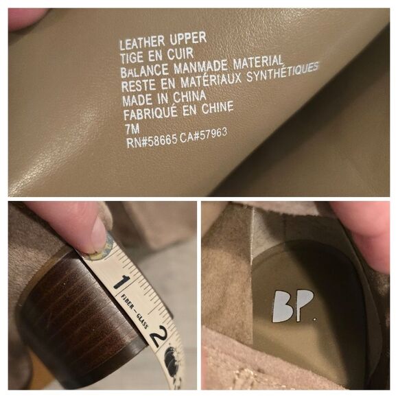 BP Over The Knee Genuine Tan Suede Boots 7 Hensley - Picture 7 of 8